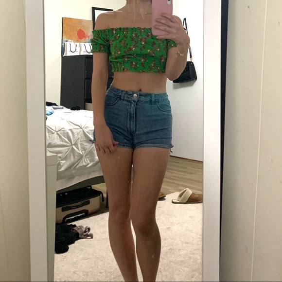 TOPSHOP green crop top - Picture 2 of 6